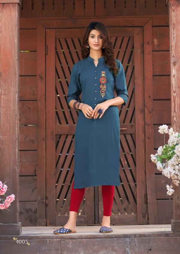 Parra Vesture Vol 4 Rayon Khatli Work Designer Kurti Collection